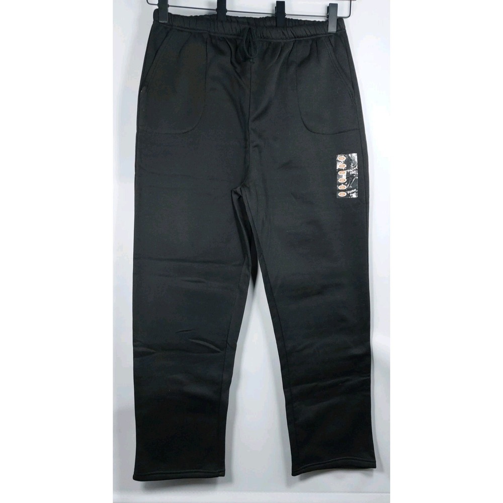 Jennifer Lauren Plus Jogger Pants Womens 2X Black Fleece Lined Patch Pockets New